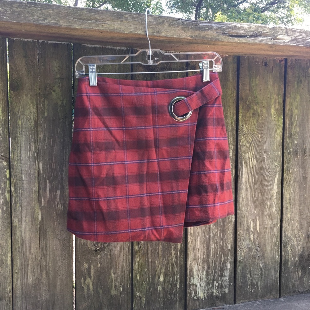 Free people plaid skirt